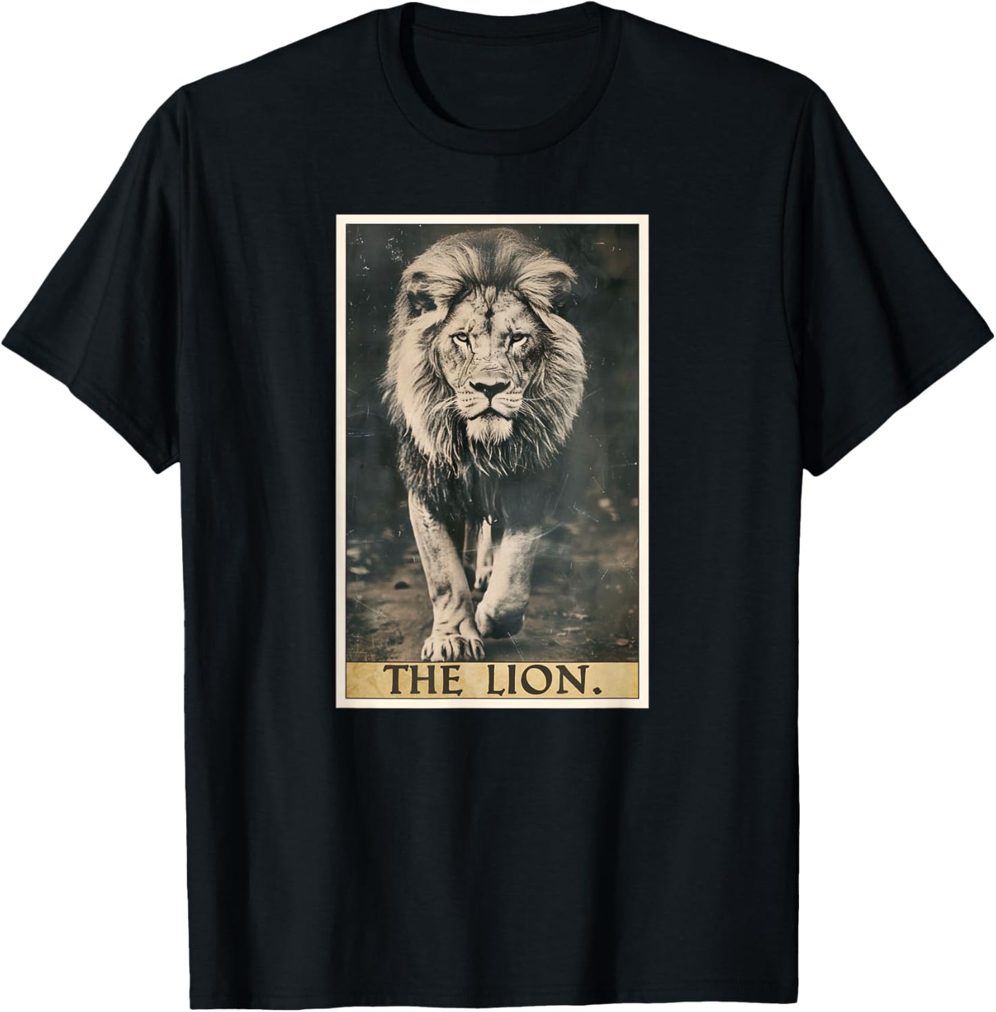 Lions Lion Tarot Card T-Shirt - T-Shirt | Black