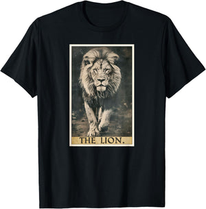 Lions Lion Tarot Card T-Shirt - T-Shirt | Black