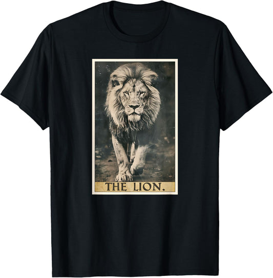 Lions Lion Tarot Card T-Shirt - T-Shirt | Black