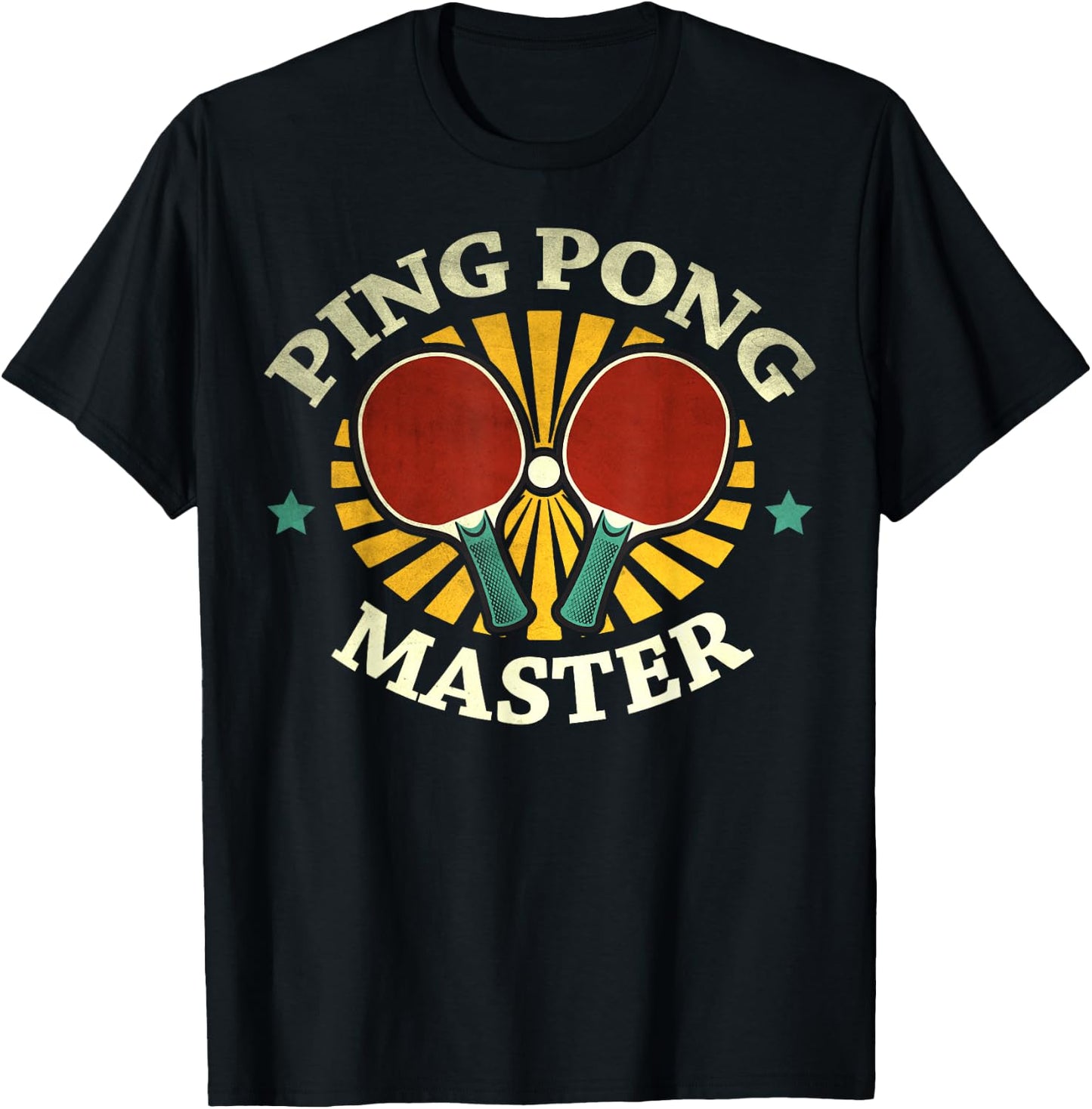 Funny Ping Pong Master Gift Table Tennis Player Men Women T-Shirt - T-Shirt | Black