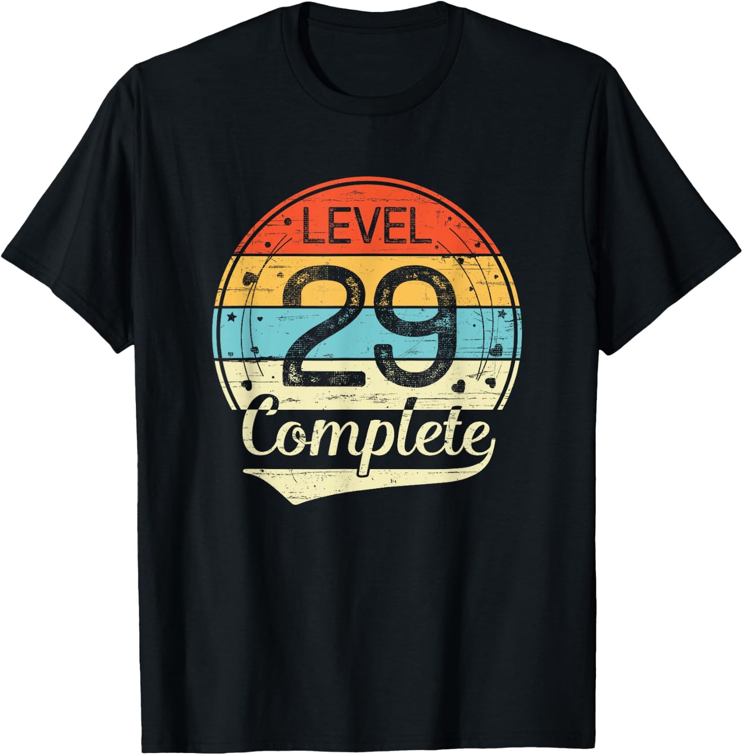 Level 29 Complete Retro 29th Wedding Anniversary T-Shirt - T-Shirt | Black