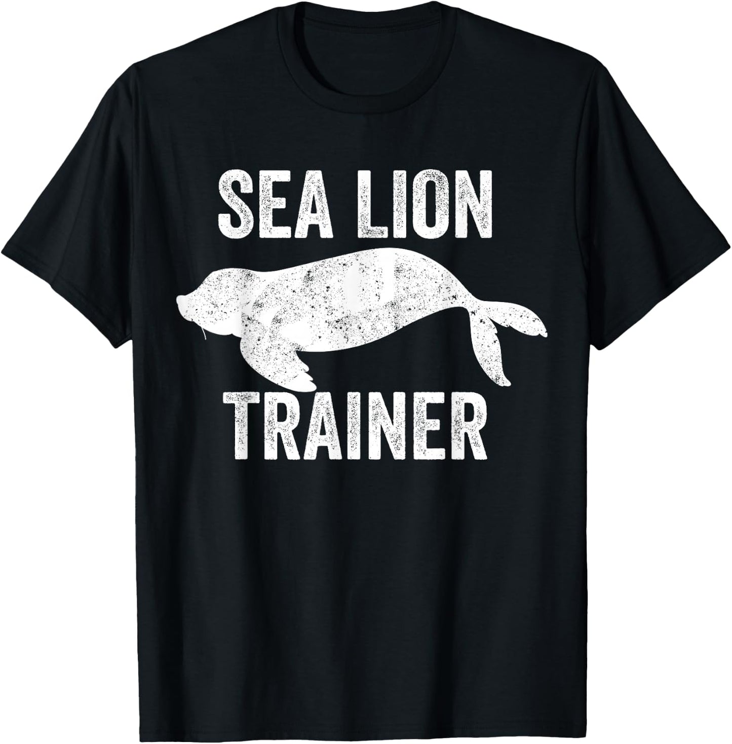 Sea Lion Trainer Animal Tamer Vintage Marine Mammal Trainer T-Shirt - T-Shirt | Black