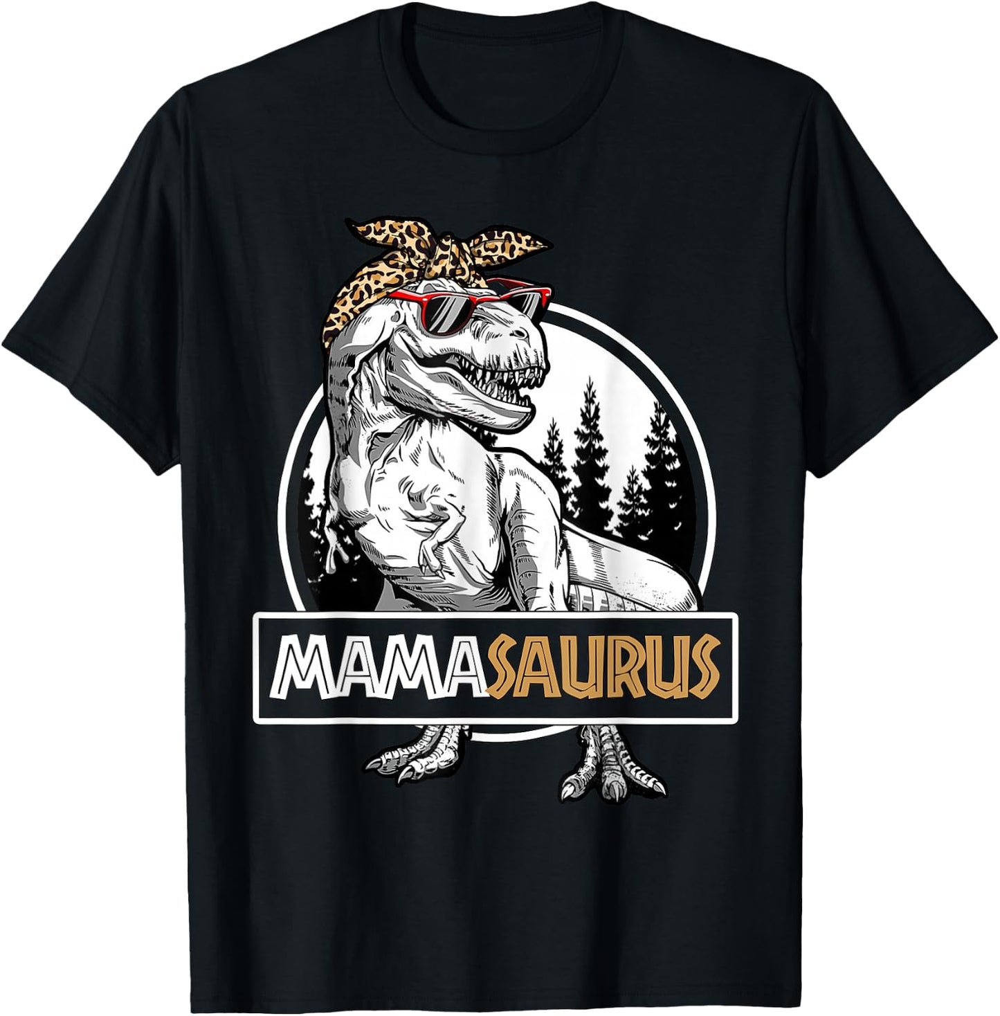 Mamasaurus T Rex Dinosaur Mama Saurus Family Matching Women T-Shirt - T-Shirt | Black