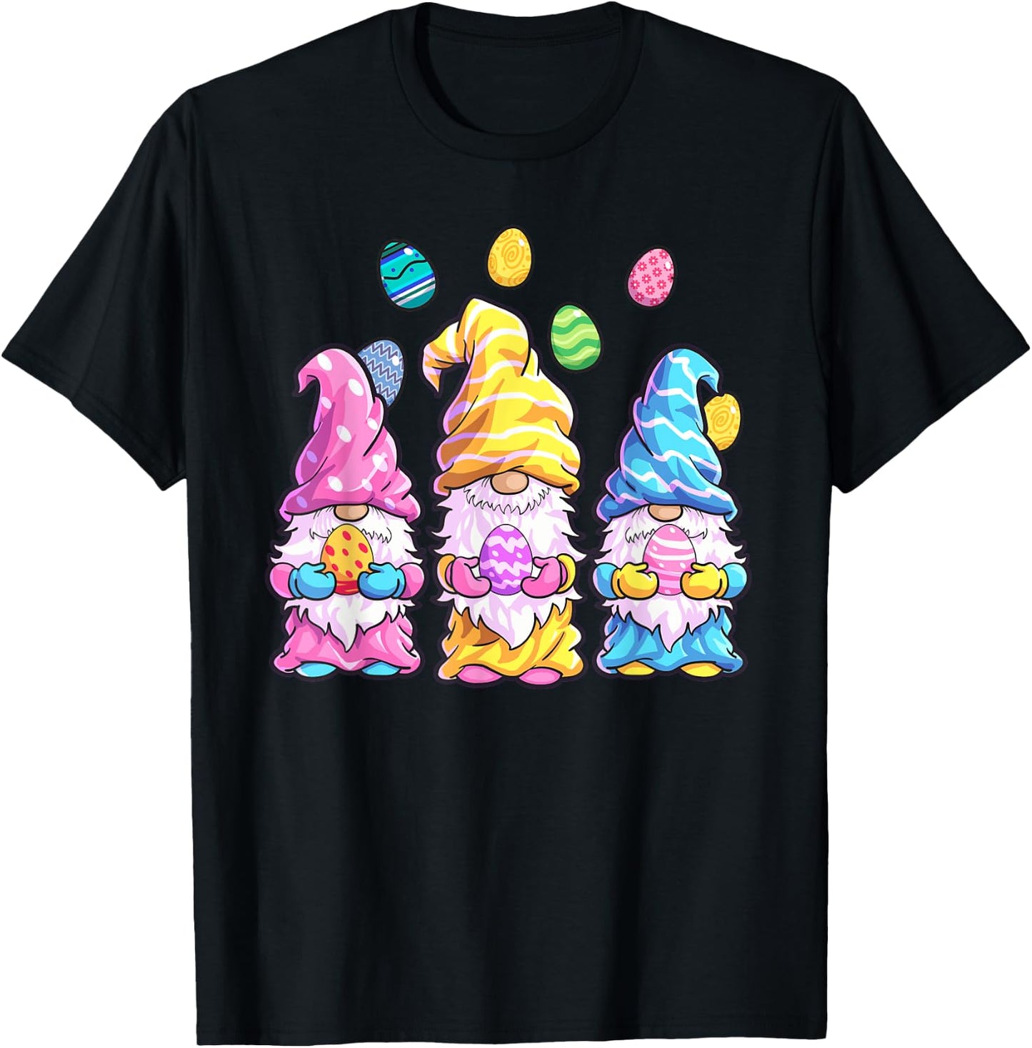 Gnome Easter Shirt Women Easter Outfit Easter Girls T-Shirt - T-Shirt | Black