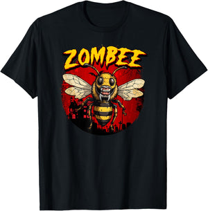 Zombee Zombie Bee Spooky Halloween Bee Costume T-Shirt - T-Shirt | Black
