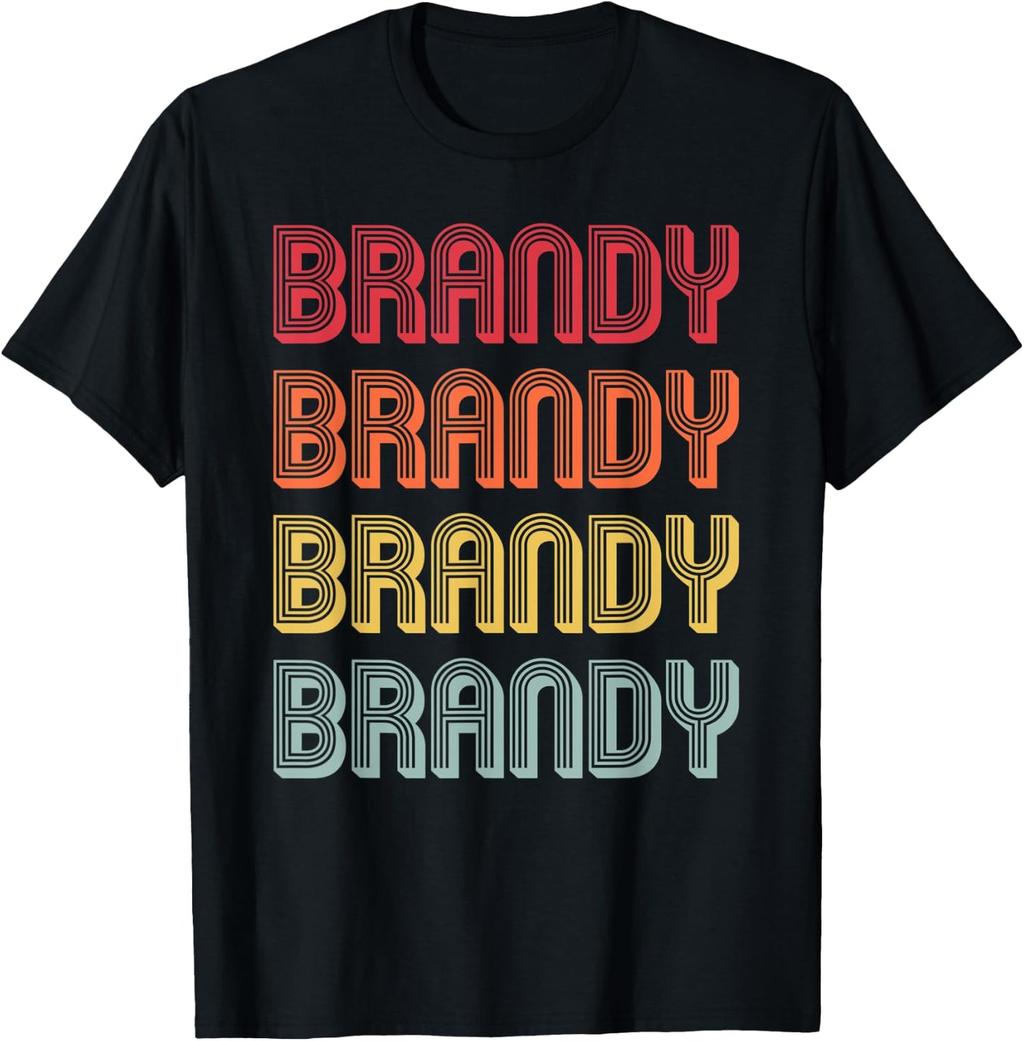 BRANDY Gift Name Personalized Retro Vintage 80s 90s Birthday T-Shirt - T-Shirt | Black
