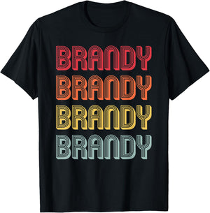 BRANDY Gift Name Personalized Retro Vintage 80s 90s Birthday T-Shirt - T-Shirt | Black