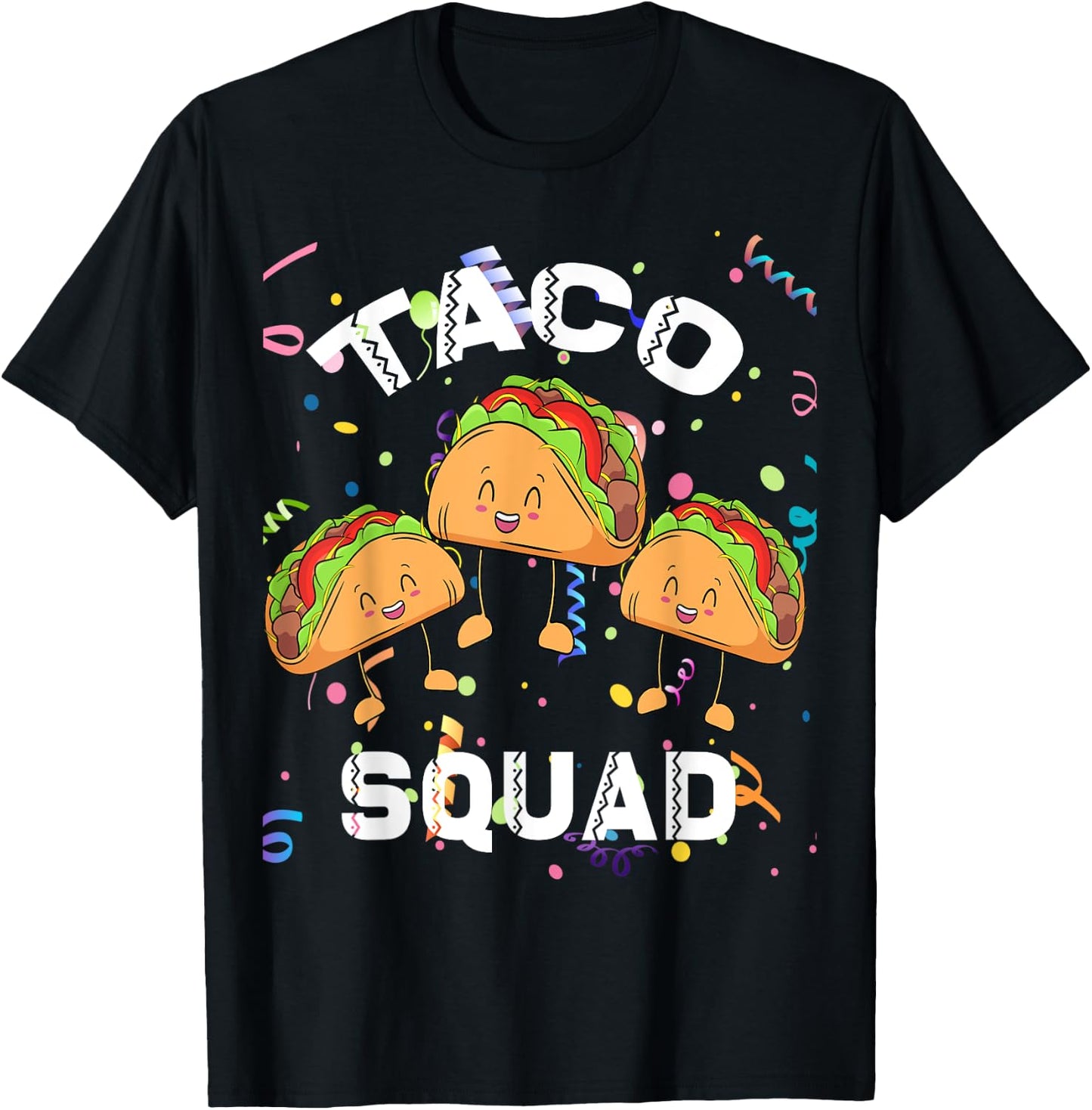 Taco Squad Mexican Party Lover Cinco De Mayo Crew Men Women T-Shirt - T-Shirt | Black