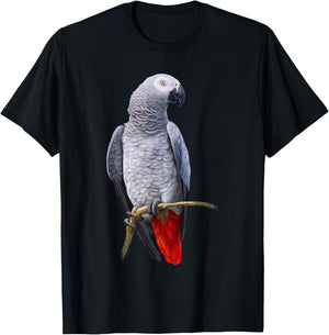 Beautiful African Grey Parrot T-Shirt - T-Shirt | Black