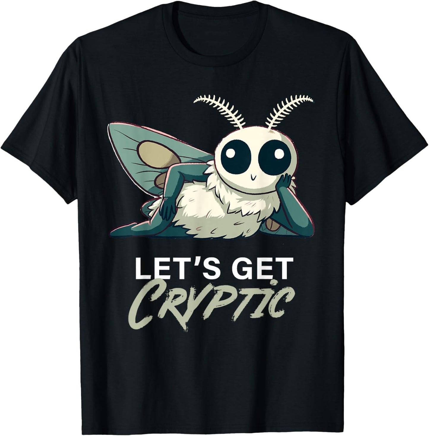 Sexy Mothman Let's get Cryptic Cryptid T-Shirt - T-Shirt | Black