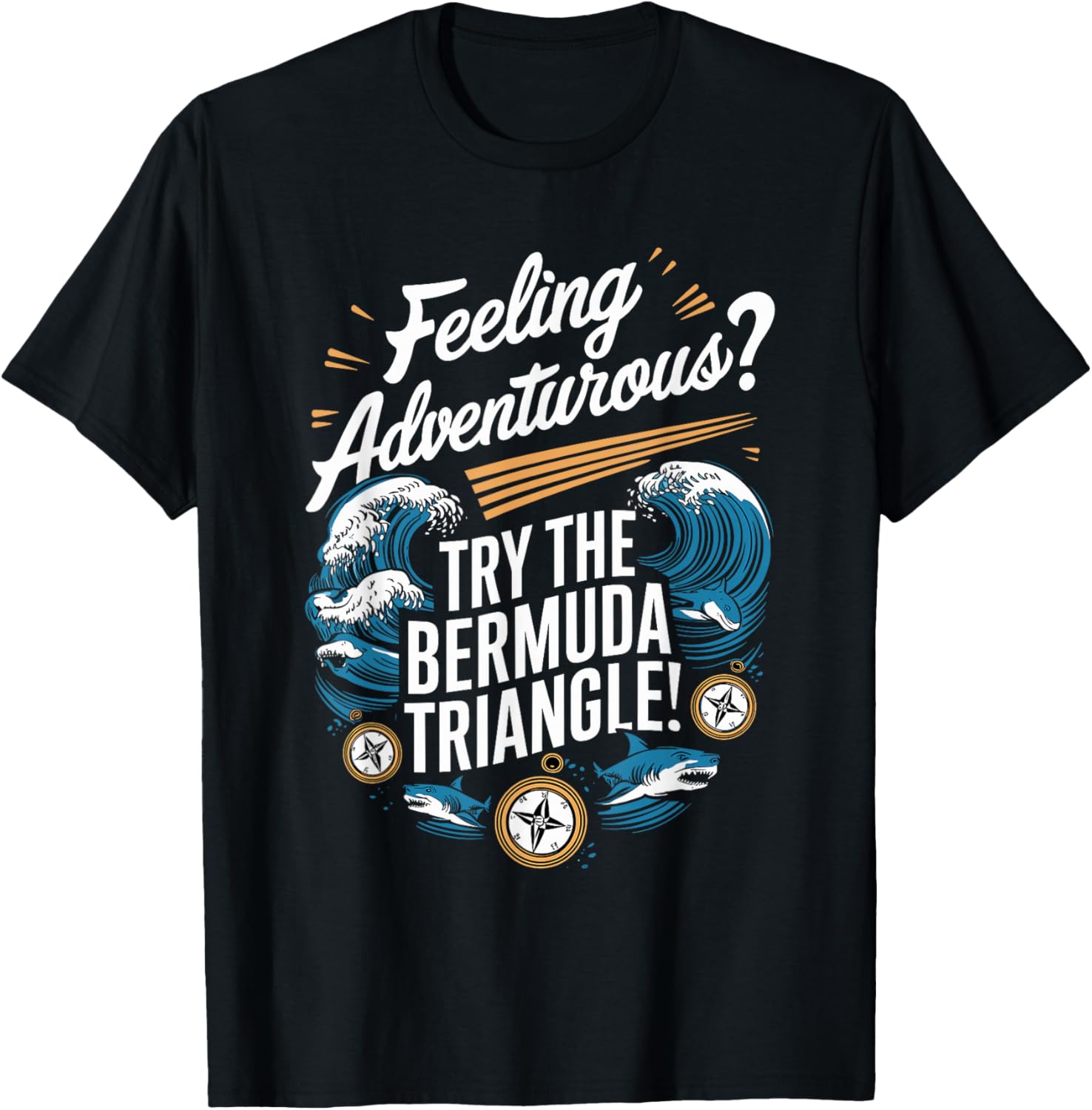Bermuda Triangle Mysterious Disappearances Unexplained T-Shirt - T-Shirt | Black