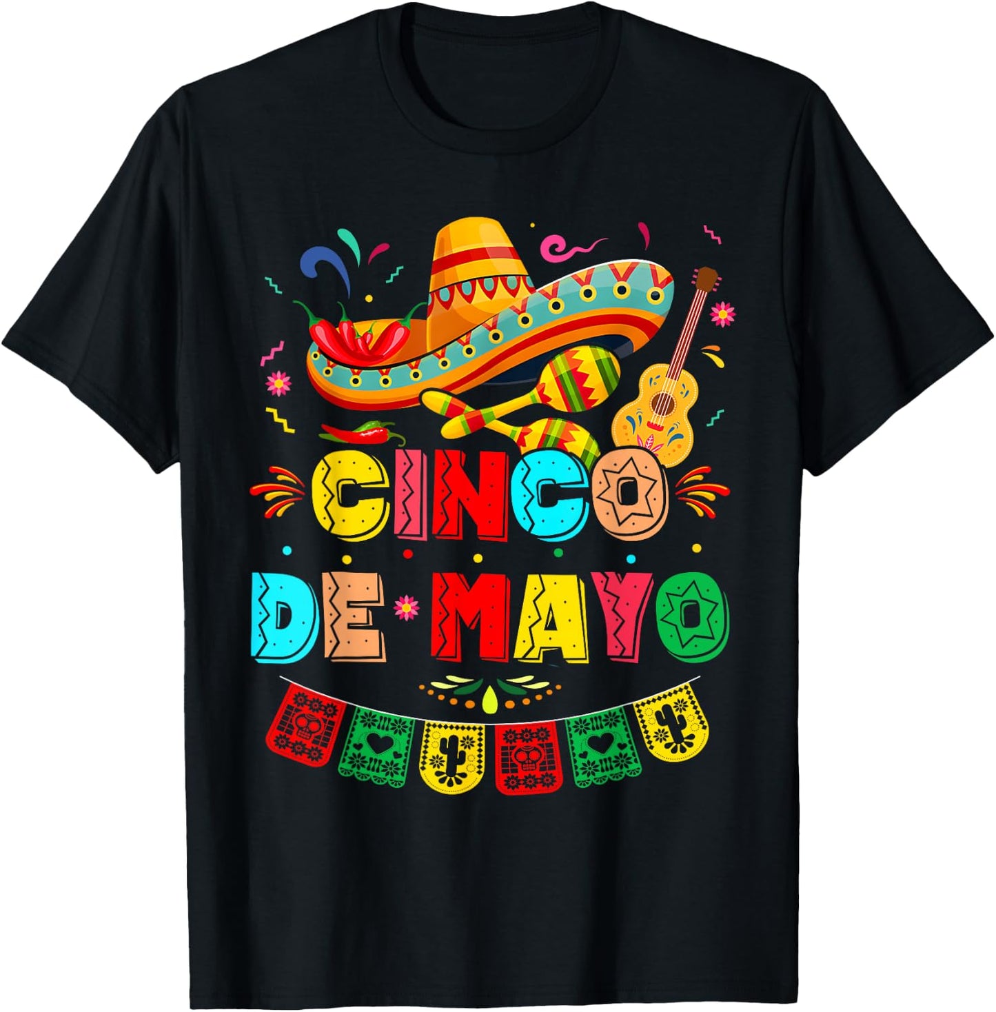 Cinco De Mayo Mexican Fiesta 5 De Mayo Kids T-Shirt - T-Shirt | Black