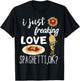Italian Spaghetti Italian Pasta Noodle Love Chef T-Shirt - T-Shirt | Black