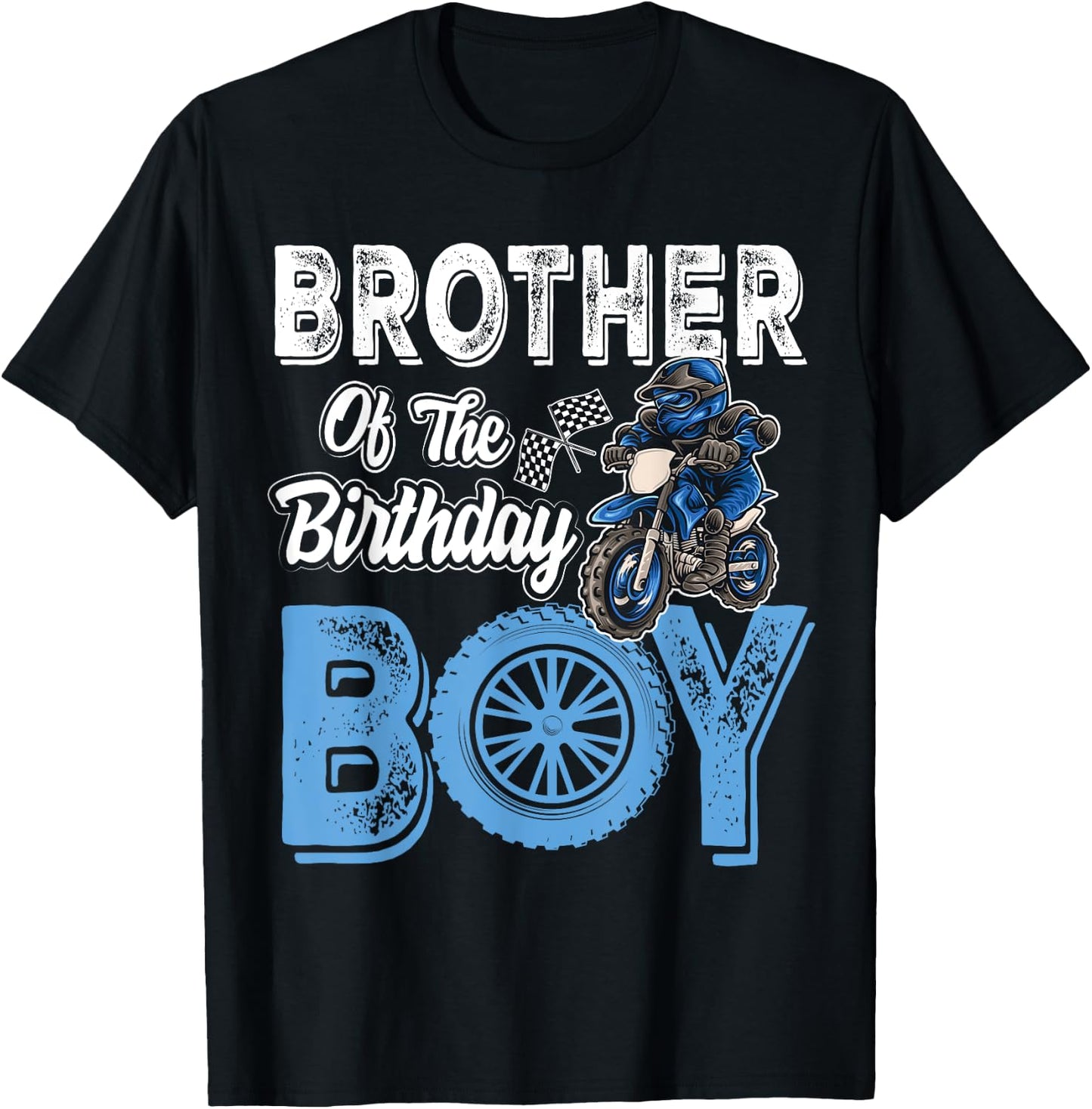 Brother of the Birthday Boy Dirt Bike B-day motocross Party T-Shirt - T-Shirt | Black