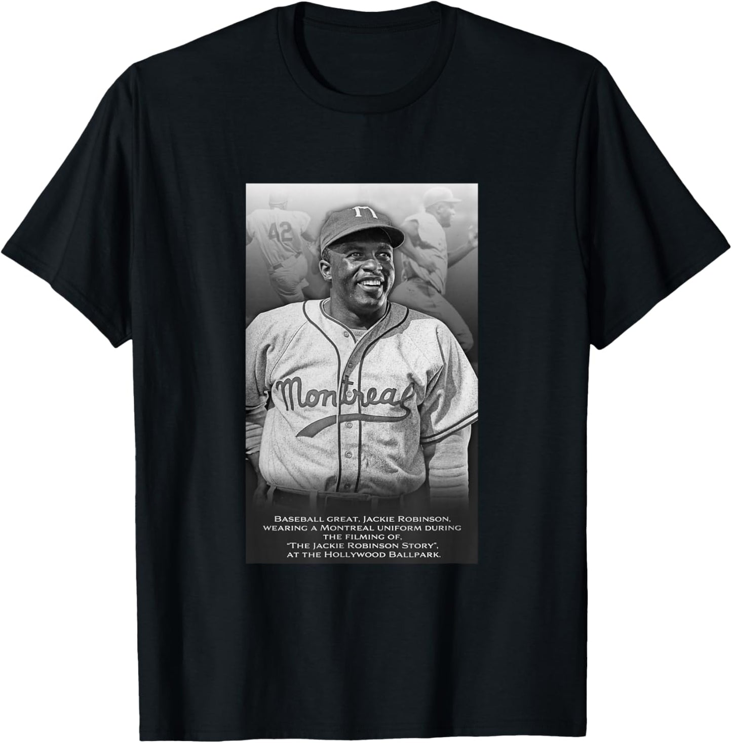 Jackie Robinson_Baseball_030 T-Shirt - T-Shirt | Black