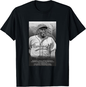 Jackie Robinson_Baseball_030 T-Shirt - T-Shirt | Black