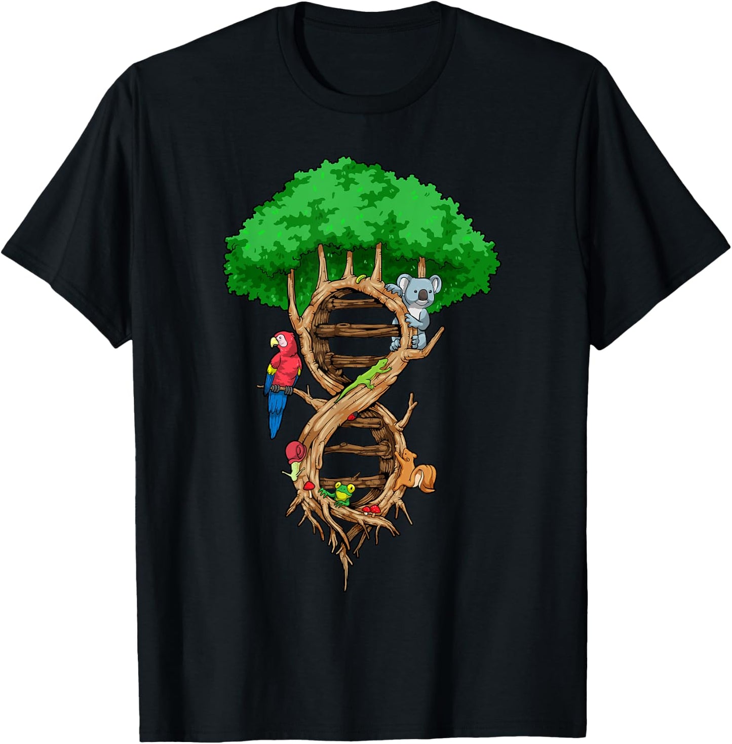 Infinite Tree of Life DNA Biology Environment Lover Genetics T-Shirt - T-Shirt | Black
