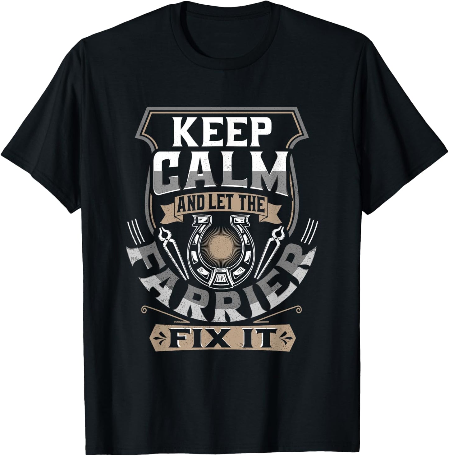 Farrier Gifts Horse Maintenance Horse Shoeing Farrier T-Shirt - T-Shirt | Black
