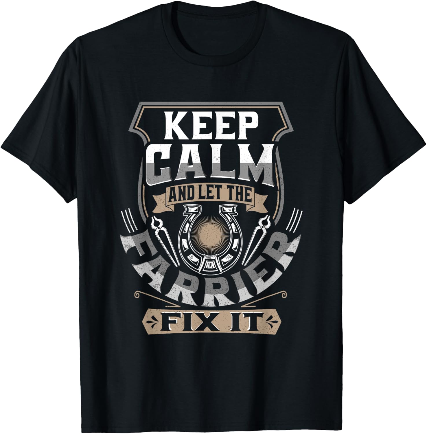 Farrier Gifts Horse Maintenance Horse Shoeing Farrier T-Shirt - T-Shirt | Black