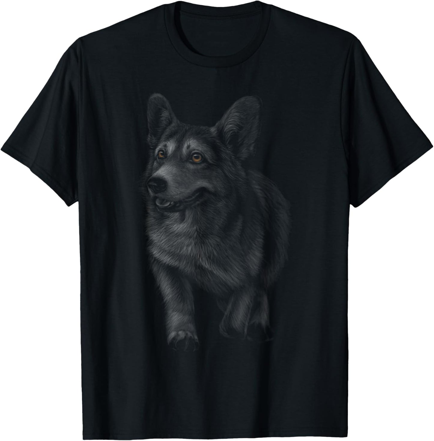 Corkie gift apparel women - Novelty Corgi Corky Dog T-Shirt - T-Shirt | Black