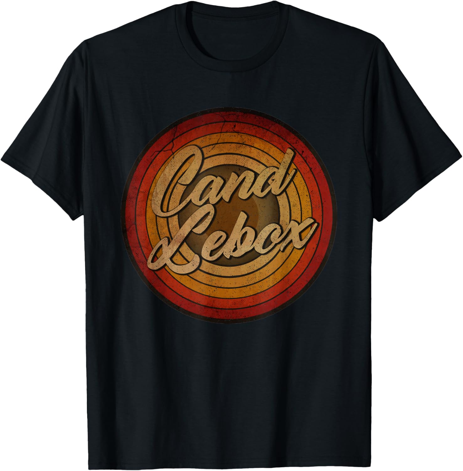 Circle Retro Faded Candle-box Musician Vintage Cassette Rock T-Shirt - T-Shirt | Black
