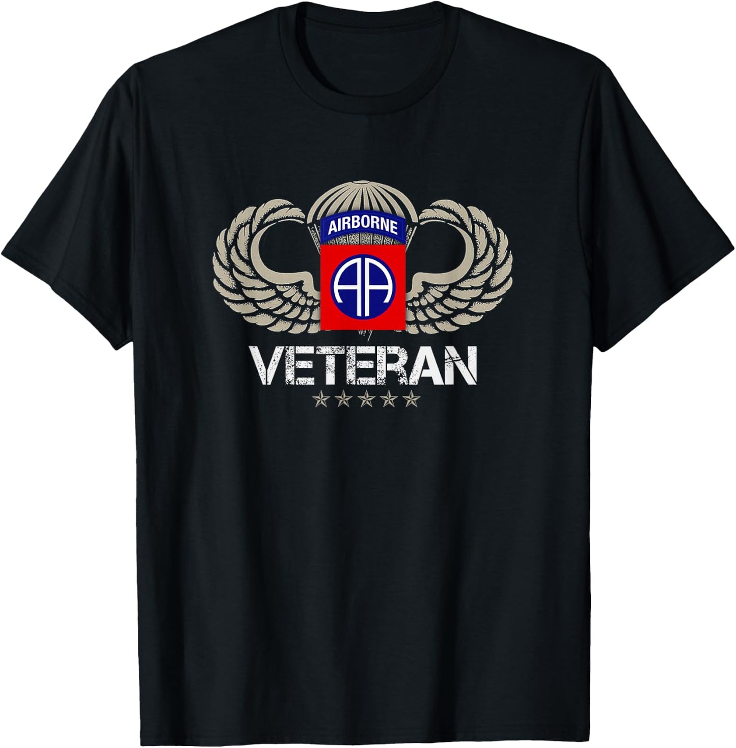 82nd Airborne Paratrooper Veteran Veterans Day T-Shirt - T-Shirt | Black