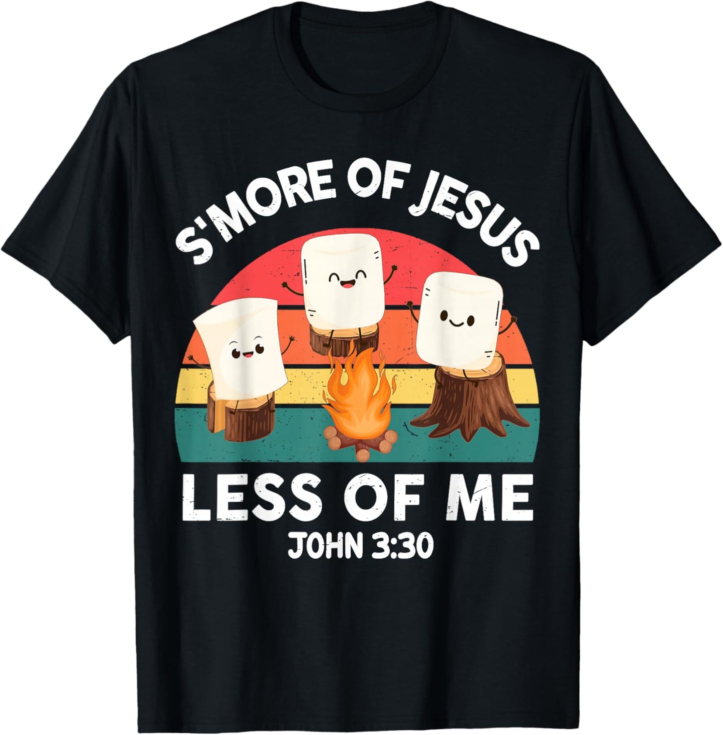 Kids S'more Of Jesus And Less Of Me Girl Religious Christian T-Shirt - T-Shirt | Black