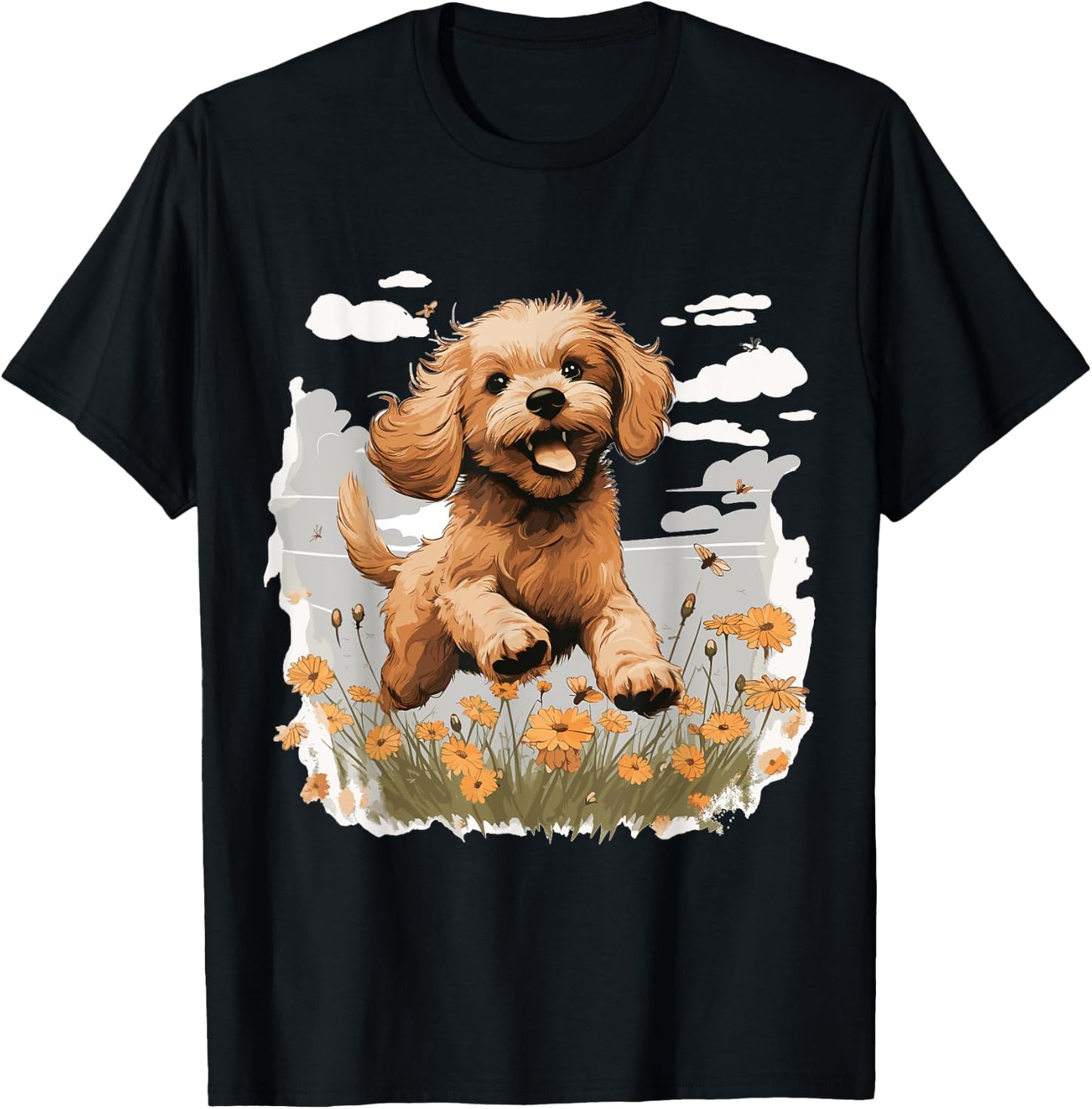 Cavapoo Dog Breed Pet Cute Graphic T-Shirt - T-Shirt | Black