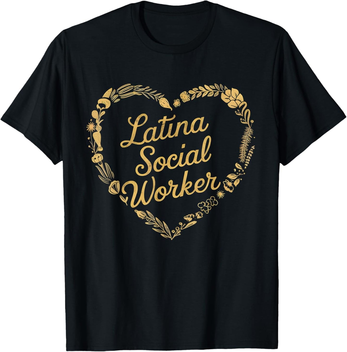 Cute Latina Social Worker Hispanic Latin American Women T-Shirt - T-Shirt | Black