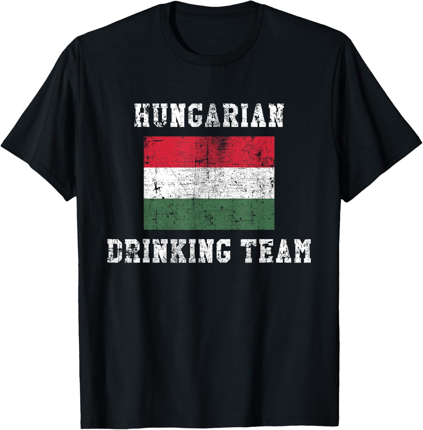 Hungarian Drinking Team Funny National Pride Gift T-Shirt - T-Shirt | Black