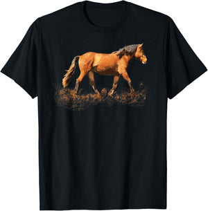 Horse lover man woman girl loves horses - gift rider riding T-Shirt - T-Shirt | Black