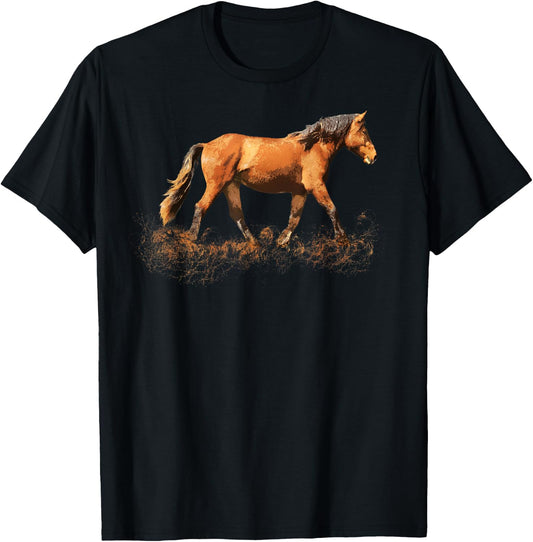 Horse lover man woman girl loves horses - gift rider riding T-Shirt - T-Shirt | Black