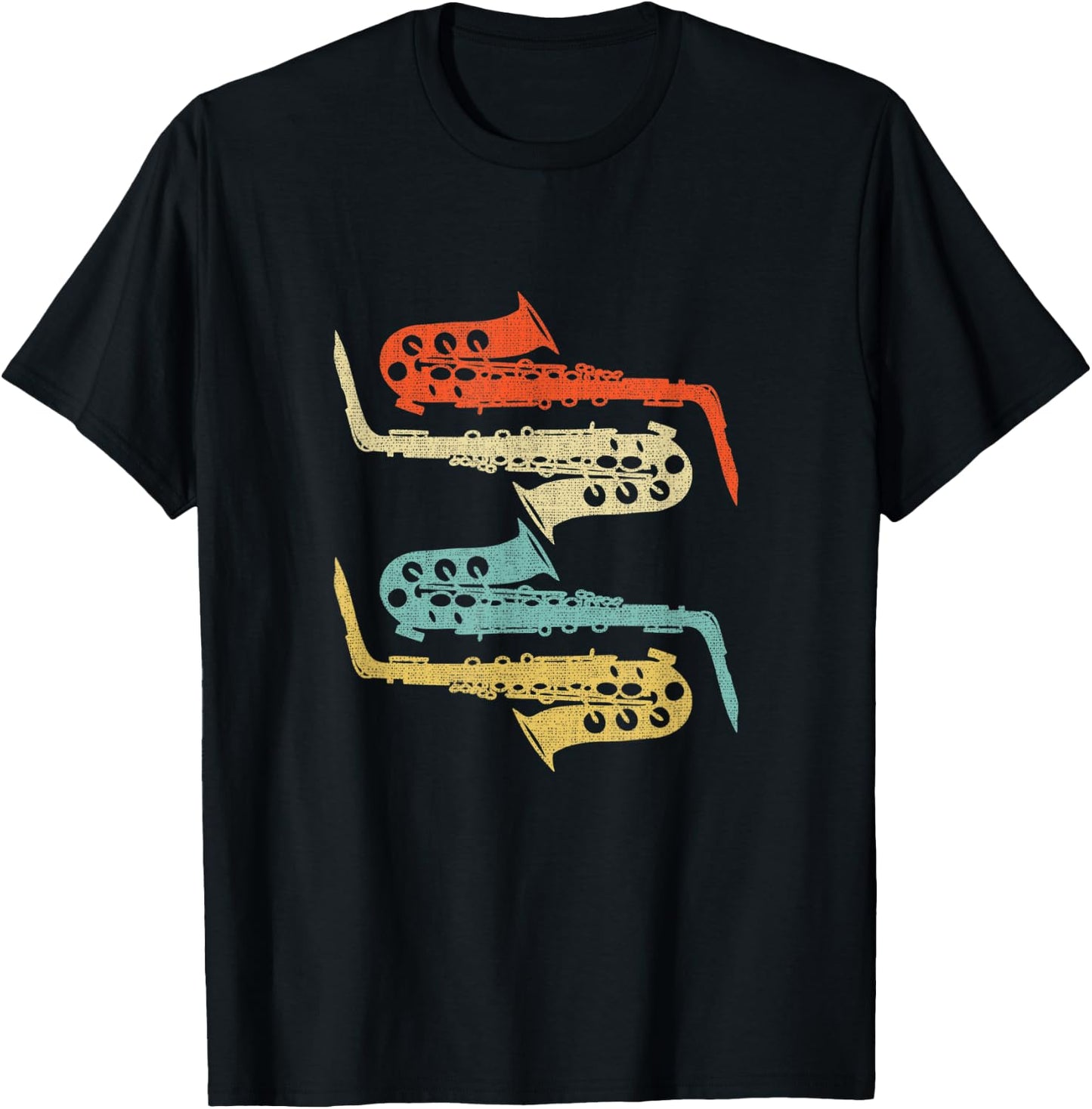 Saxophone design, Musical Instrument T-Shirt - T-Shirt | Black
