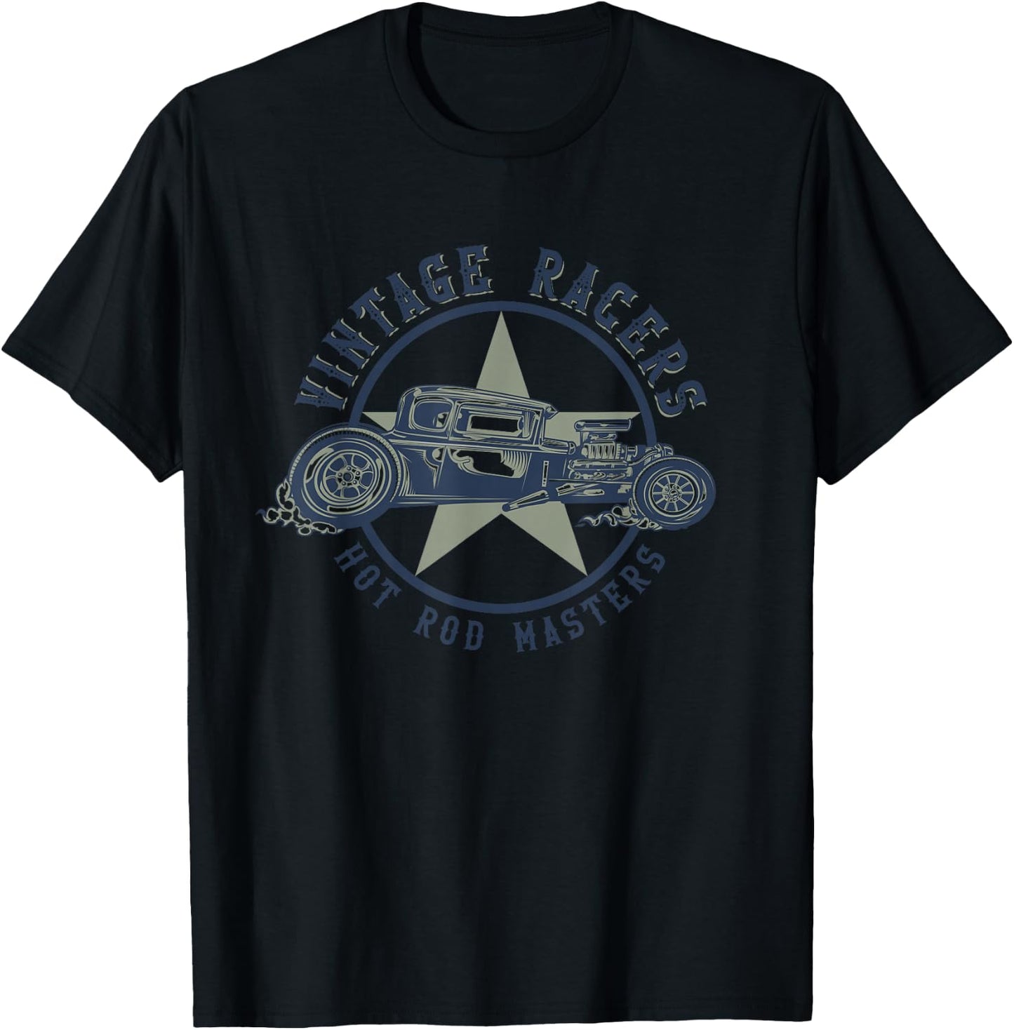 Hot Rod Vintage Racers Hotrod Masters Classic Oldschool Cars T-Shirt - T-Shirt | Black