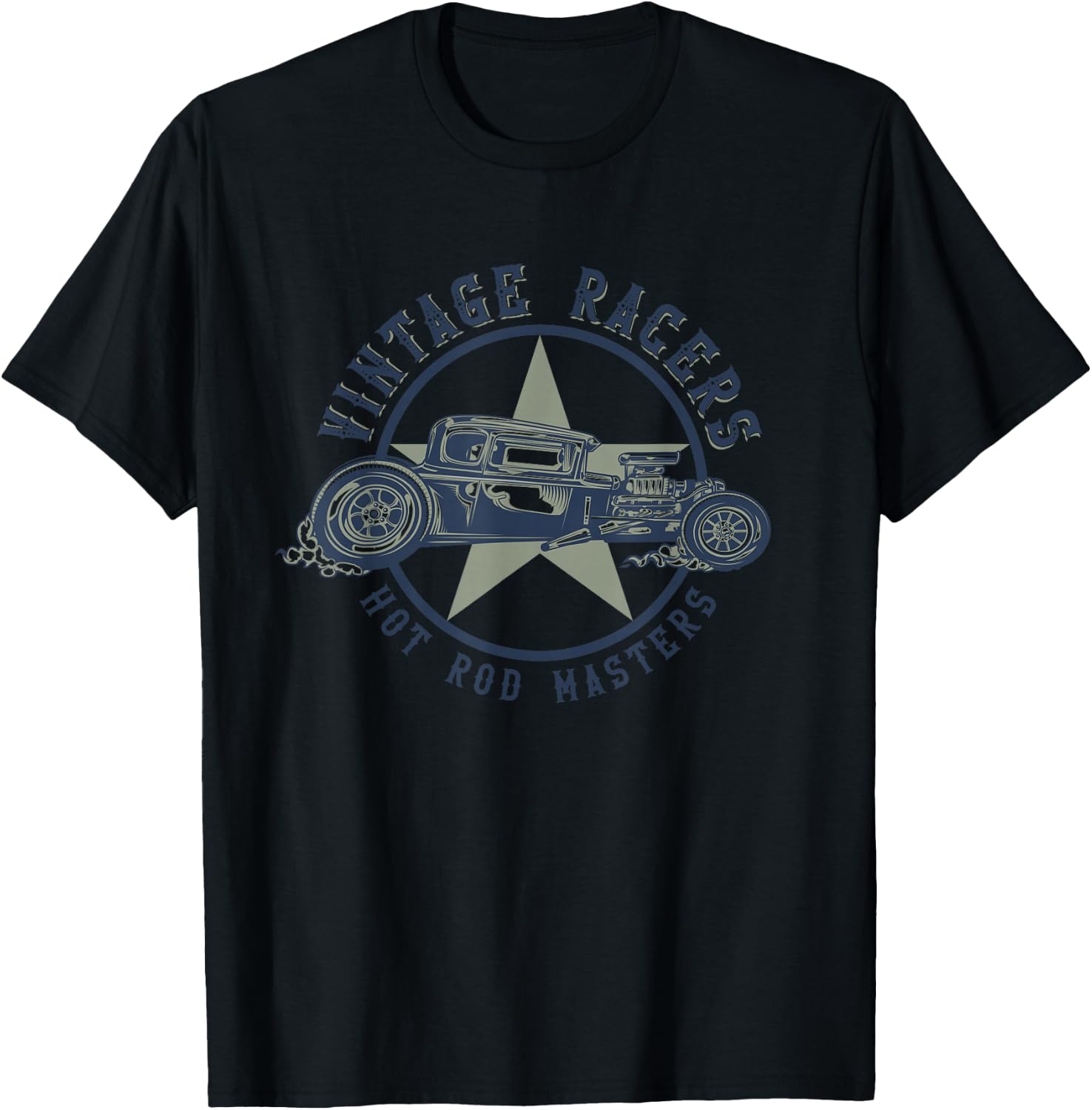 Hot Rod Vintage Racers Hotrod Masters Classic Oldschool Cars T-Shirt - T-Shirt | Black