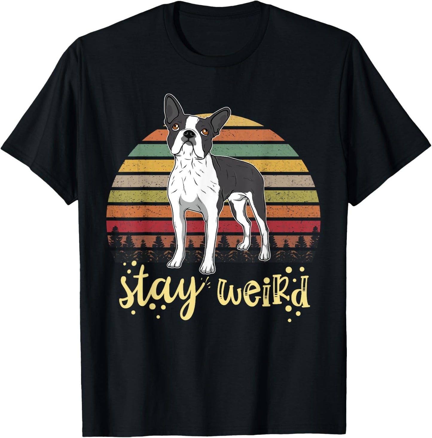 Boston Terrier Boston-Bulldog T-Shirt - T-Shirt | Black