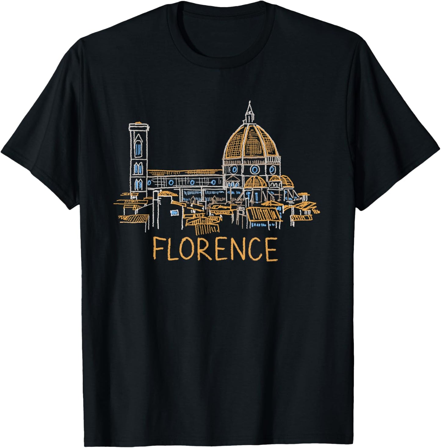 Florence Italy Art Gift Men Women T-Shirt - T-Shirt | Black