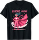 Retro Super Mom Comic Book Powerful Superhero Mother's Day T-Shirt - T-Shirt | Black