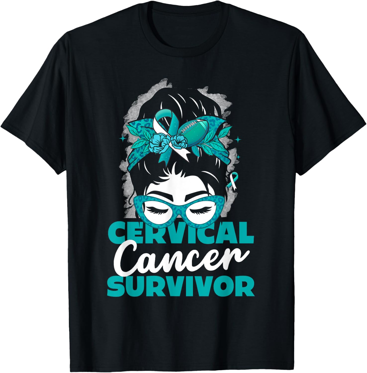 Cervical Cancer Woman Survivor Cervical Cancer T-Shirt - T-Shirt | Black