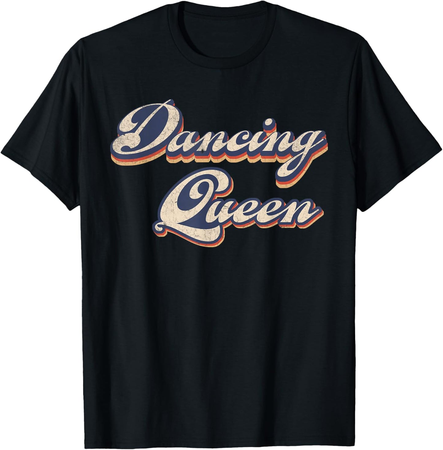 Dancing Queen Retro Dance Mom Vintage Dancing 70s T-Shirt - T-Shirt | Black