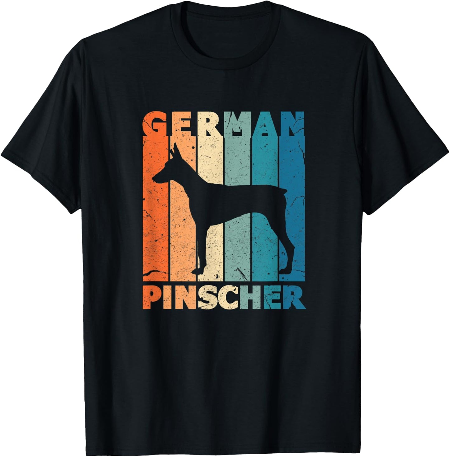 German Pinscher Vintage German Dog Owner Retro Gift Outfit T-Shirt - T-Shirt | Black