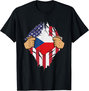 CZECH FLAG CZECH REPUBLIC Men Women Kids Gift T-Shirt - T-Shirt | Black