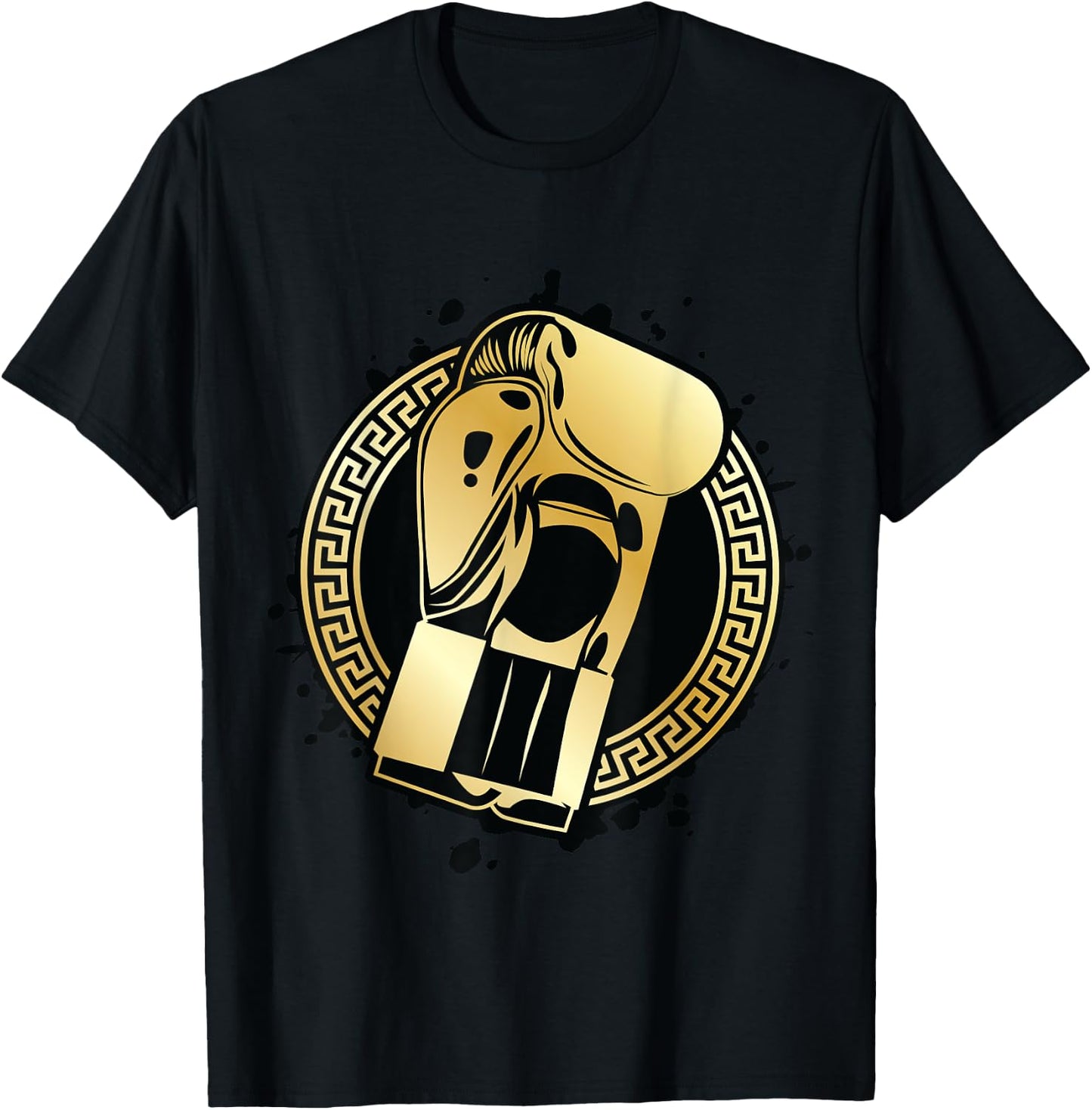 Boxing Gloves Gold Fighter Symbol Winner Punch Gym Champ T-Shirt - T-Shirt | Black