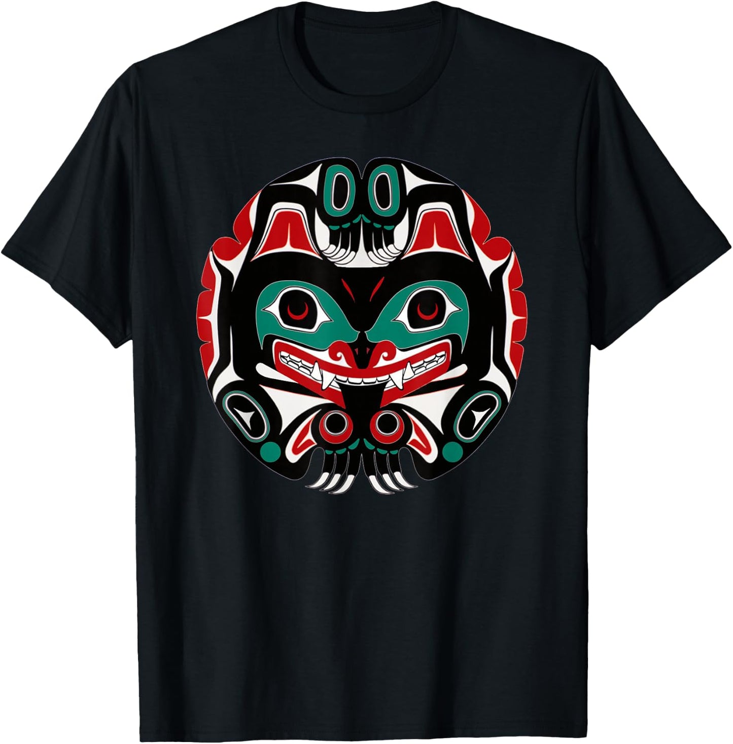 Alaska Native American Art Tlingit Eagle Tribal Bear Clan T-Shirt - T-Shirt | Black