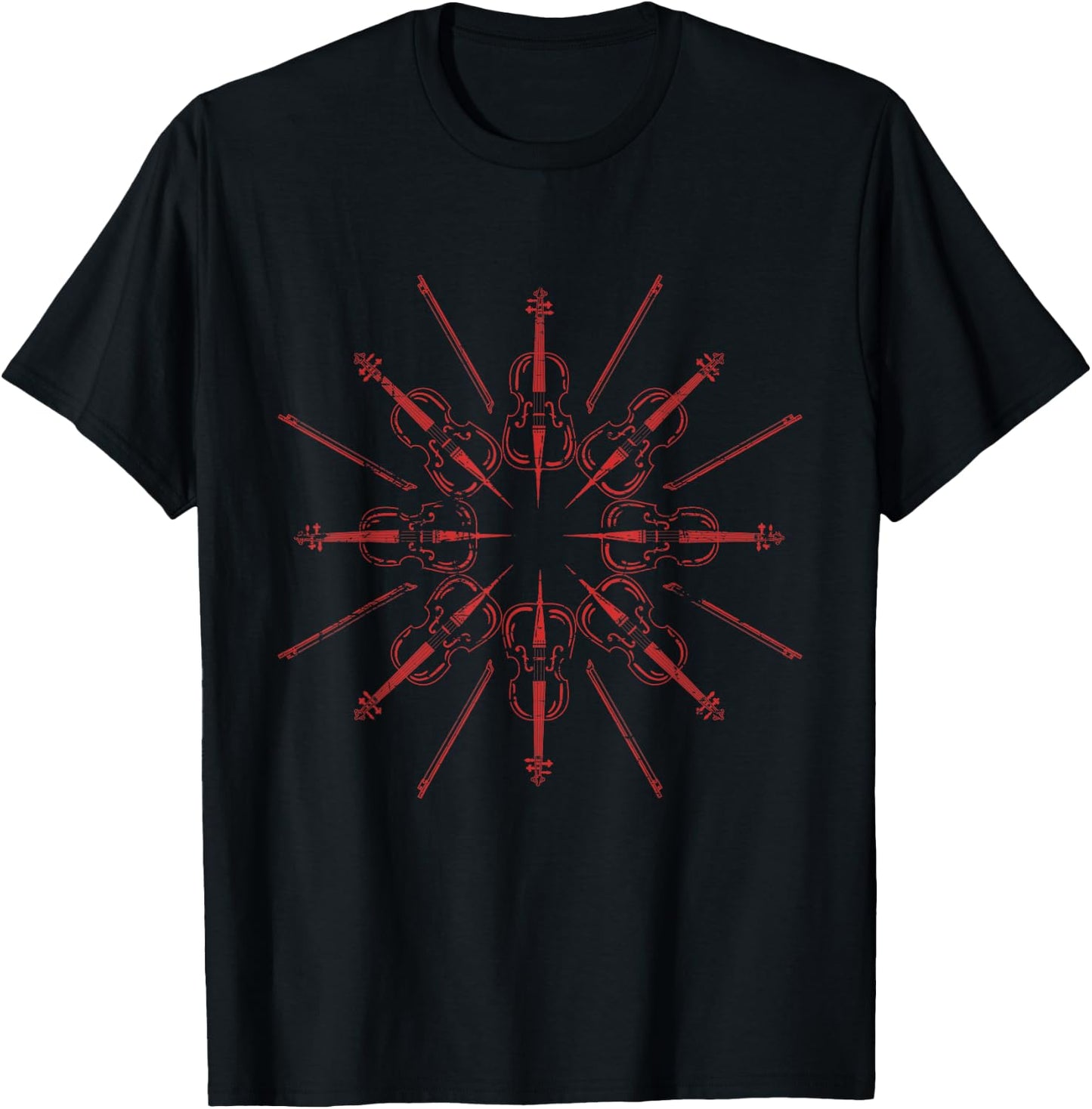 Cellists Music Gift Christmas Snowflake Cello T-Shirt - T-Shirt | Black