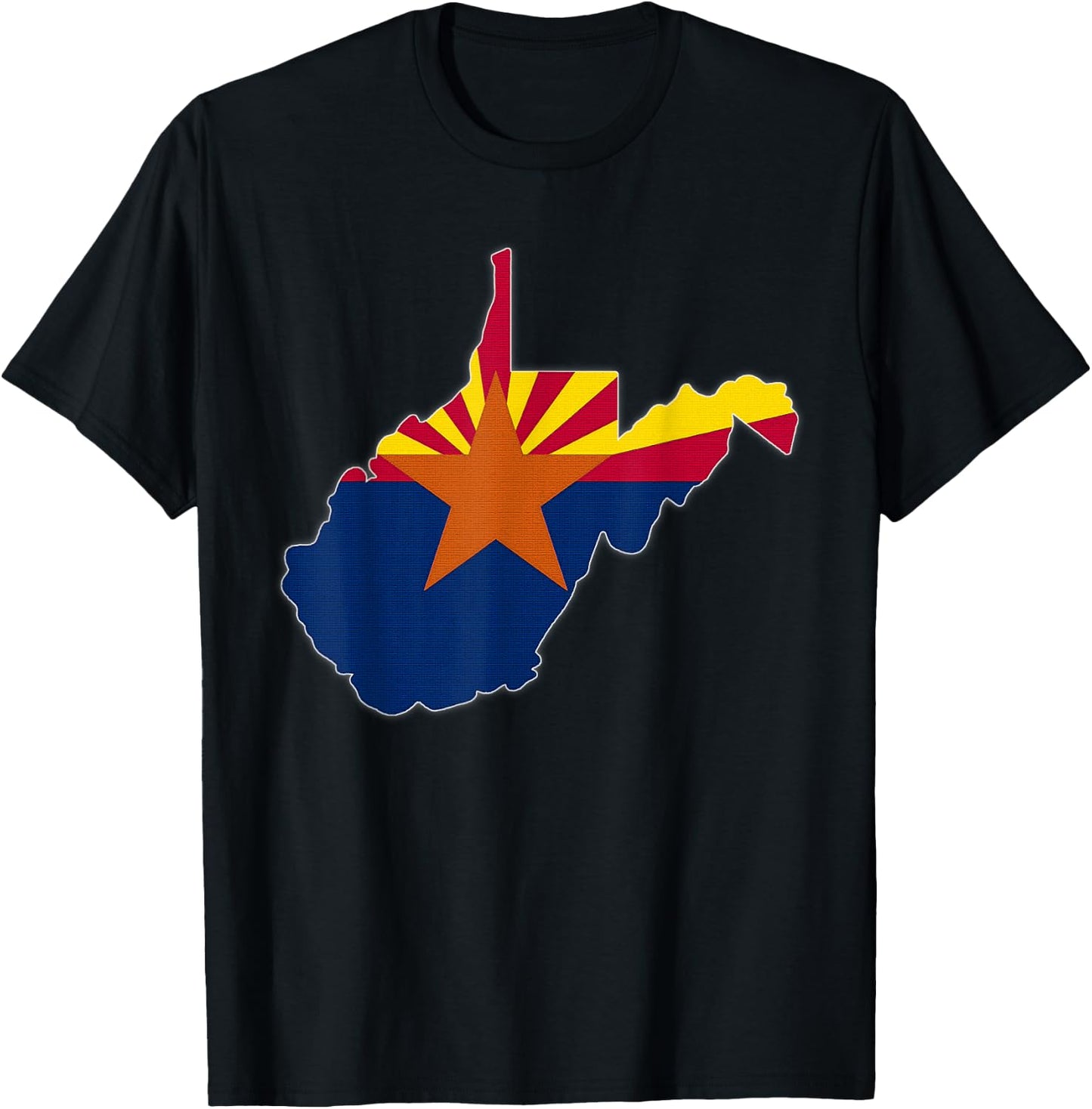 WEST VIRGINIA STATE MAP ARIZONA AZ Flag Roots Men Women Gift T-Shirt - T-Shirt | Black