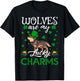 Wolves Are My Lucky Charms Wolf St. Patrick's Day T-Shirt - T-Shirt | Black