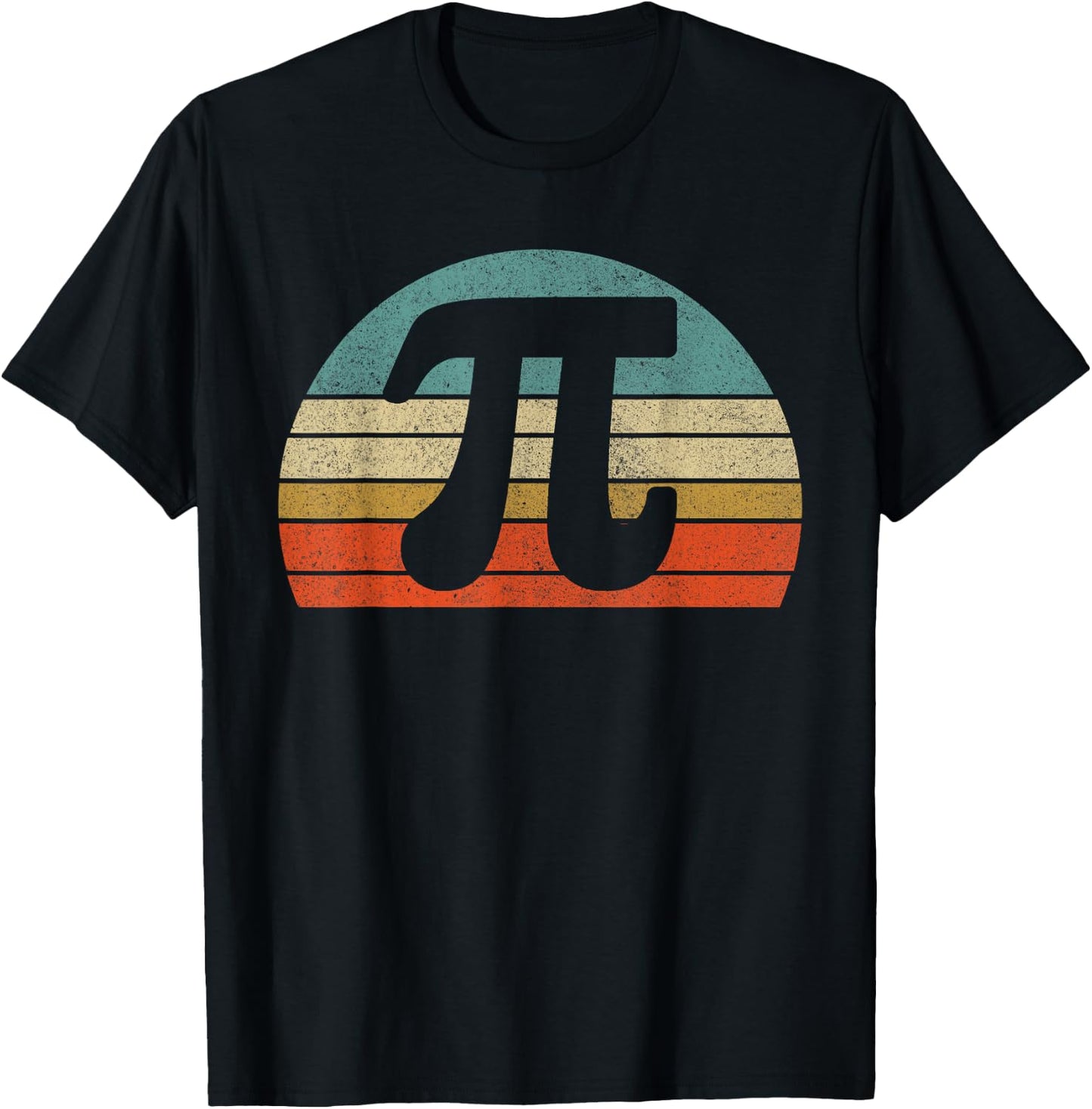 Funny Pi Day Vintage Nerd Geek Pie 3.14 Cute Sunset Diy T-Shirt - T-Shirt | Black