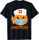 Halloween ANESTHESIA Pumpkin Wearing a mask Nurse T-Shirt - T-Shirt | Black