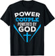 Cool Power Couple Powered God | Funny Christian Couple Gift T-Shirt - T-Shirt | Black